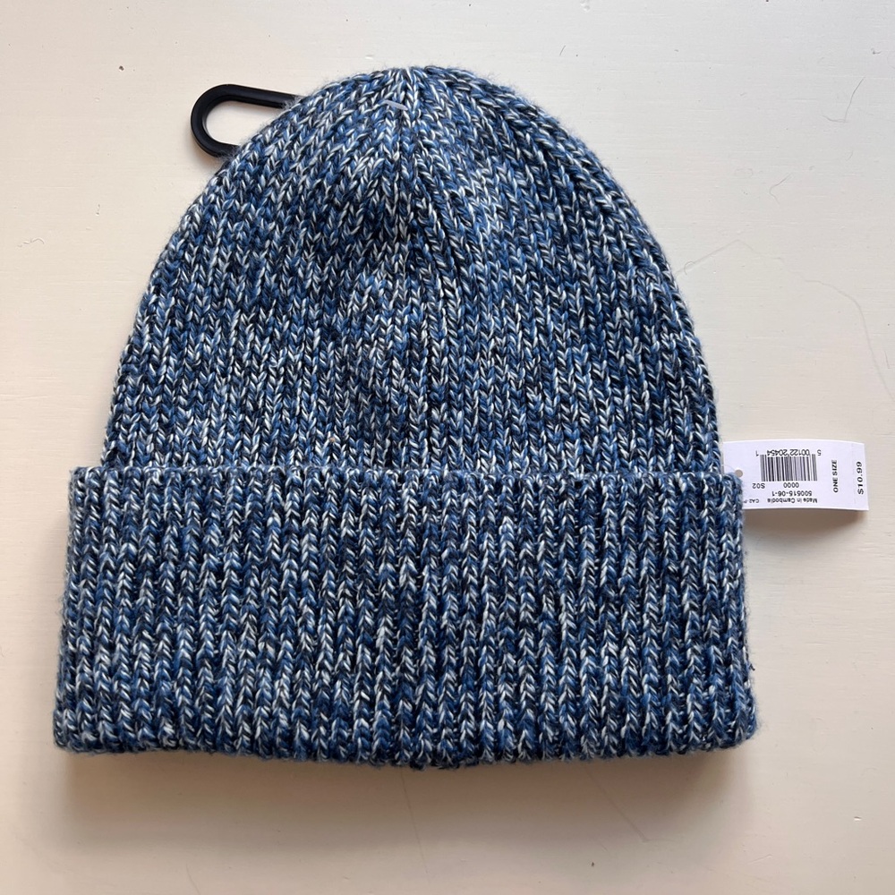 Old Navy Blue and White Knit Beanie
